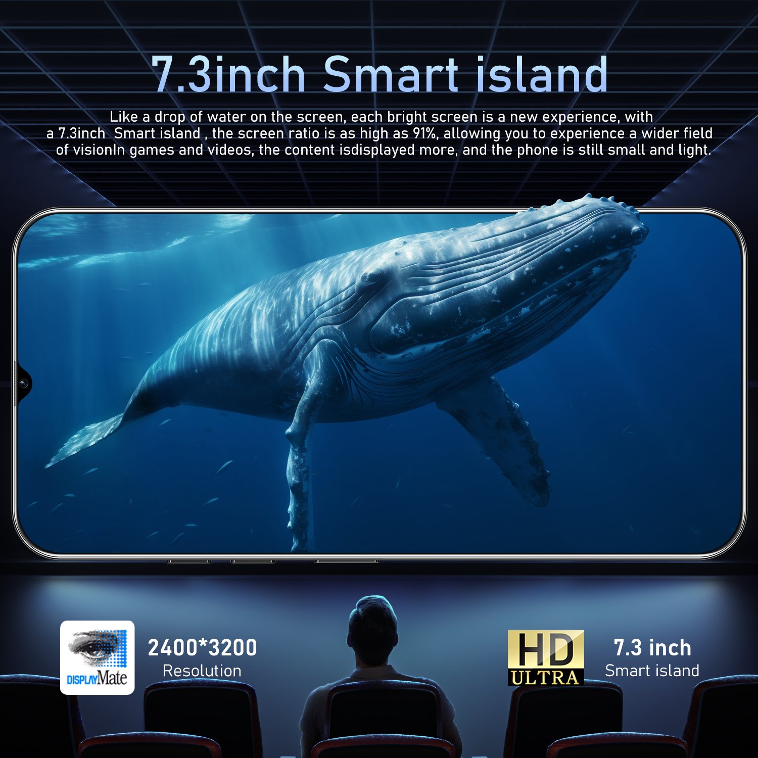 Camon 30 pro 7.3 inch largescreen mobile phone 16GB+1TB Android 14 smartphone HD camera smartphone Factory wholesale price